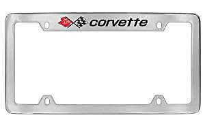 Chevrolet Corvette C3 Chrome Metal license Plate Frame Holder 4 Hole
