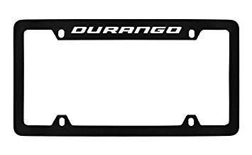 Dodge Durango Black Metal license Plate Frame Holder 4 Hole