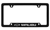 Chevrolet Malibu Black Metal license Plate Frame Holder 4 Hole