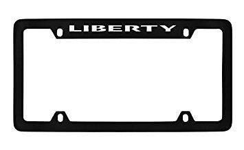 Jeep Liberty Black Metal license Plate Frame Holder 4 Hole