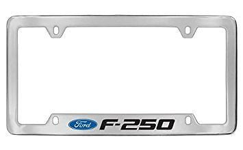 Ford F-250 Chrome Metal license Plate Frame Holder 4 Hole