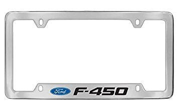 Ford F-450 Chrome Metal license Plate Frame Holder 4 Hole