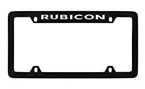 Jeep Rubicon Black Metal license Plate Frame Holder 4 Hole