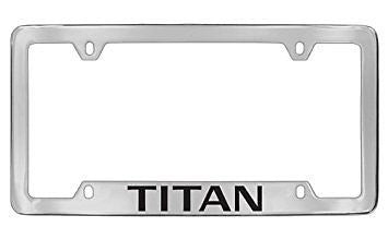 Nissan Titan Chrome Metal license Plate Frame Holder 4 Hole