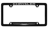 Chrysler Logo Black Metal license Plate Frame Holder 4 Hole