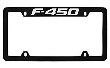 Ford F-450 Black Metal license Plate Frame Holder 4 Hole