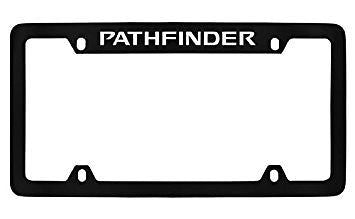 Nissan Pathfinder Black Metal license Plate Frame Holder 4 Hole