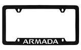 Nissan Armada Black Metal license Plate Frame Holder 4 Hole