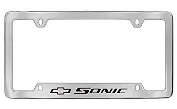 Chevrolet Sonic Chrome Metal license Plate Frame Holder 4 Hole