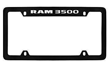 Dodge 3500 Ram Black Metal license Plate Frame Holder 4 Hole