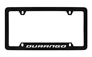 Dodge Durango Black Metal license Plate Frame Holder 4 Hole