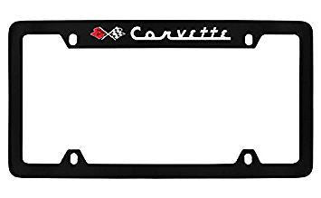 Chevrolet Corvette C1 Black Metal license Plate Frame Holder 4 hole