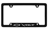Chevrolet Volt Black Metal license Plate Frame Holder 4 Hole