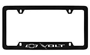 Chevrolet Volt Black Metal license Plate Frame Holder 4 Hole