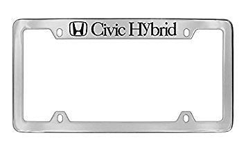 Honda Civic Hybrid Chrome Metal license Plate Frame Holder 4 Hole