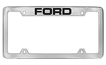 Ford Logo Chrome Metal license Plate Frame Holder 4 Hole