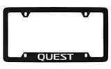 Nissan Quest Black Metal license Plate Frame Holder 4 Hole