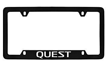 Nissan Quest Black Metal license Plate Frame Holder 4 Hole