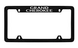 Jeep Grand Cherokee Black Metal license Plate Frame Holder 4 Hole
