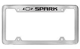 Chevrolet Spark Chrome Metal license Plate Frame Holder 4 Hole
