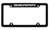 GMC Sierra Black Metal license Plate Frame Holder 4 Hole