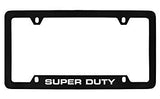 Ford Super Duty Black Metal license Plate Frame Holder 4 Hole