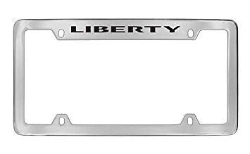Jeep Liberty Chrome Metal license Plate Frame Holder 4 Hole