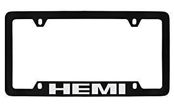 Dodge Ram Hemi Black Metal license Plate Frame Holder 4 Hole