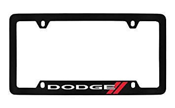 Dodge Logo Black Metal license Plate Frame Holder 4 Hole