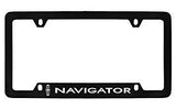 Lincoln Navigator Black Metal license Plate Frame Holder 4 Hole