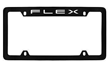 Ford Flex Black Metal license Plate Frame Holder 4 Hole