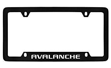 Chevrolet Avalanche Black Metal license Plate Frame Holder 4 Hole