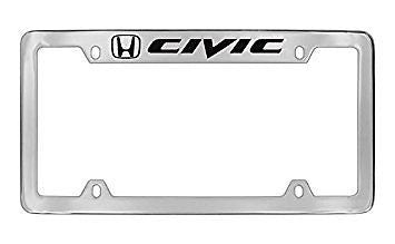 Honda Civic Chrome Metal license Plate Frame Holder 4 Hole