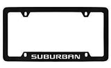 Chevrolet Suburban Black Metal license Plate Frame Holder 4 Hole