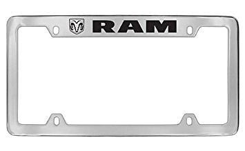 Dodge Ram Hemi Black Metal license Plate Frame Holder 4 Hole