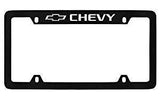Chevrolet Logo Black Metal license Plate Frame Holder 4 Hole