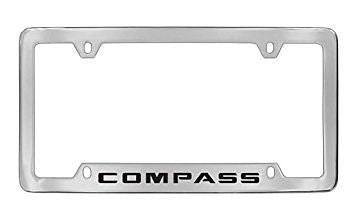 Jeep Compass Chrome Metal license Plate Frame Holder 4 Hole