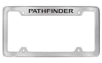 Nissan Pathfinder Chrome Metal license Plate Frame Holder 4 Hole