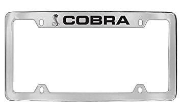Ford Cobra Mustang Chrome Metal license Plate Frame Holder 4 Hole