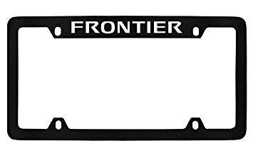 Nissan Frontier Black Metal license Plate Frame Holder 4 Hole