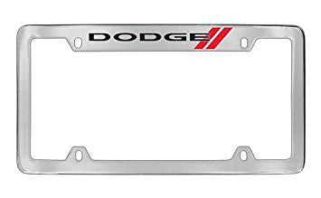 Dodge Logo Chrome Metal license Plate Frame Holder 4 Hole