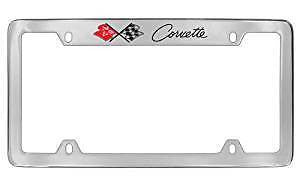 Chevrolet Corvette C2 Chrome Metal license Plate Frame Holder 4 Hole