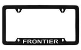 Nissan Frontier Black Metal license Plate Frame Holder 4 Hole