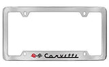 Chevrolet Corvette C1 Chrome Metal license Plate Frame Holder 4 Hole