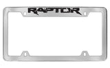 Ford Raptor Chrome Metal license Plate Frame Holder 4 Hole