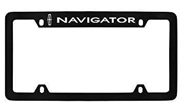 Lincoln Navigator Black Metal license Plate Frame Holder 4 Hole