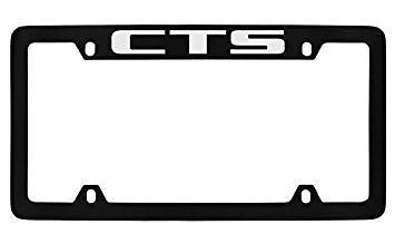 Cadillac CTS Black Metal license Plate Frame Holder 4 Hole