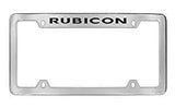 Jeep Rubicon Chrome Metal license Plate Frame Holder 4 Hole