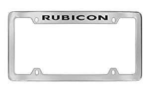 Jeep Rubicon Chrome Metal license Plate Frame Holder 4 Hole