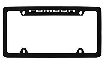 Chevrolet Camaro Black Metal license Plate Frame Holder 4 Hole